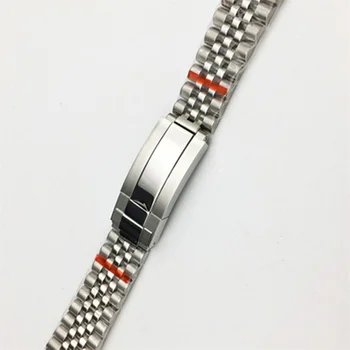 Серебряный стальной юбилейный браслет Замена ремешка для механических часов для 8215 / GD2813 / GD3804 / NH35 / NH36 Movt