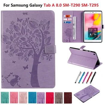 Чехол для планшета Samsung Galaxy Tab A8.0 Чехол 2019 SM-T290 T295 Кожаный чехол-фолиант для Samsung Galaxy Tab A 2019 8.0 Чехол