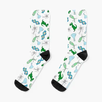 Cute Science - На белых носках Роскошные носки Забавные носки Компрессионные чулки Носки для мальчиков Женские