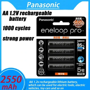 Panasonic Eneloop 1,2 В 2550 мАч Ni-MH Аккумуляторные батареи для камеры Фонарик Игрушечная бритва Предварительно заряженная батарея AA