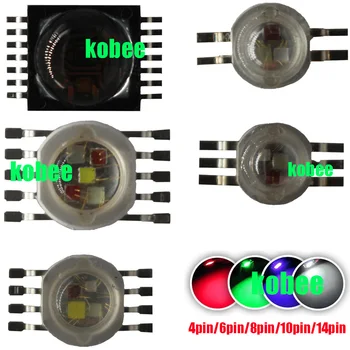 RGBW (RGB + W + Y + UV) 6 Вт, 9 Вт, 12 Вт, 15 Вт, 21 Вт светодиодные диоды для сценического освещения Светодиодный чип Epistar высокой мощности 45 мил