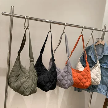 Женские холщовые сумки через плечо Эко многоразовые шоппер Модные однотонные сумки большой вместимости Повседневная пухлая сумка через плечо