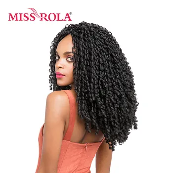 Miss Rola Длинные Дреды Синтетическое Плетение Волосы Для Наращивания Волос 1B# Kanekalon Низкотемпературное Волокно 3Color Вязание крючком Косы Волосы 5pcs