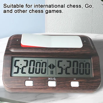 Цифровой шахматный таймер Питание от батареи Международные шахматные часы Портативный легкий ЖК-дисплей с таймером соревнований для настольной игры