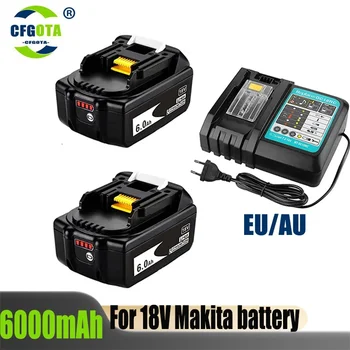 Makita 18 В 6,0 Ач Аккумуляторная батарея для электроинструментов Makita со светодиодной заменой литий-ионного аккумулятора LXT BL1860 1850 вольт 6000 мАч