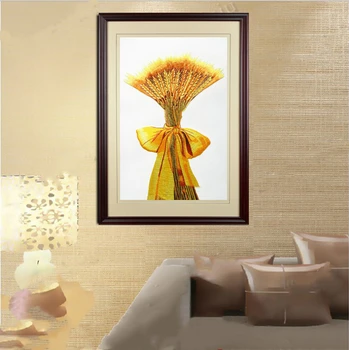 Китайская вышивка Су бутик золотой пшеничный шип фреска гостиная ресторан крыльцо отель кафе украшение живопись подарок краска
