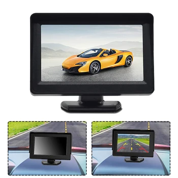 4,3 дюйма TFT LCD Автомобильный задний экран для заднего вида Комплект Парковка заднего хода Камера Авто DVD Маленький дисплей Видео высокой четкости Грузовик