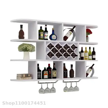креативный настенный винный шкаф подвесная стойка для красного вина, подвесная стойка для украшения стен шкафа, простая современная бытовая подвесная стойка