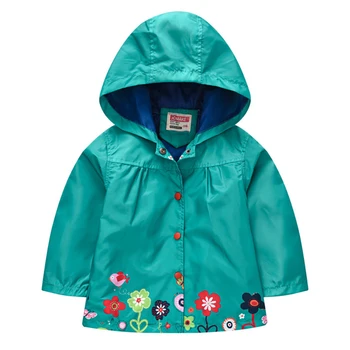 2020 Пальто для девочек Куртки для мальчиков Детские куртки на молнии с капюшоном Ветровка Пальто с цветочным принтом Детские толстовки для девочек