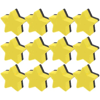 12 шт. Ластики сухого стирания в форме звезды Удобные ластики для белой доски Магнитные ластики для белой доски