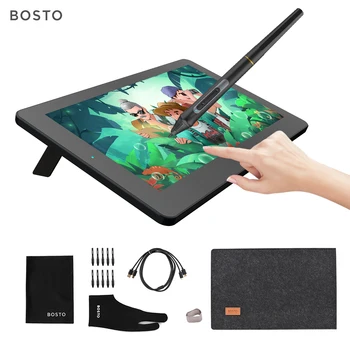 BOSTO 11,6-дюймовый графический планшет BT-12HD/BT-12HDT Цифровой планшет HD HIPS LCD 300PPS 1366*768 Дисплей 8192 Уровень давления