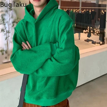 Bugilaku New Daily Walking Wear Повседневный свитер-пуловер с капюшоном для модных мужчин