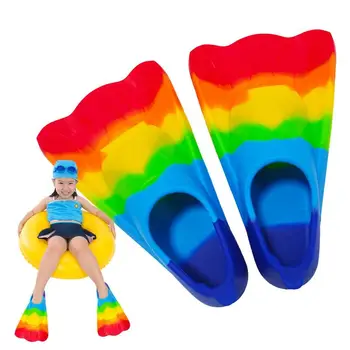 6 Цвет Профессиональный Подводное плавание Дайвинг Ласты Весло Силикон Короткие Дети Мужчины Женщины Ласты Акваланг Оборудование для детей