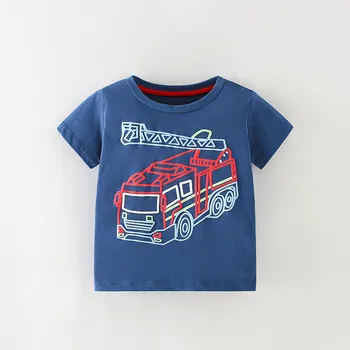 2024 Детская летняя одежда, футболка для мальчиков, детская верхняя одежда
