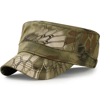 Мужская камуфляжная военная шапка Модная шляпа с плоским верхом Корейская спортивная кепка на открытом воздухе Мужская армейская кепка большого размера 55-63 см