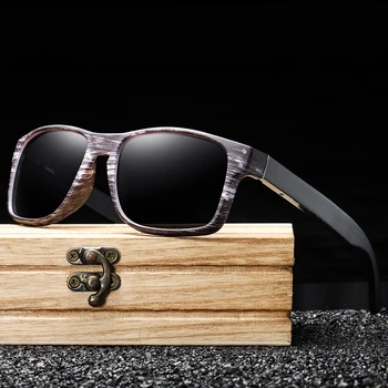 Натуральный бамбук Деревянные солнцезащитные очки Поляризационные очки ручной работы Зеркальное покрытие Линзы Очки