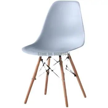 Стул из натурального дерева Американский современный и контрактный стул для домашнего отдыха Табурет Европейский скандинавский стул