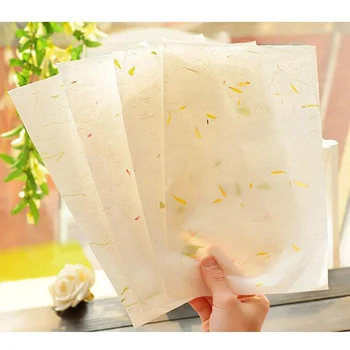 Китайская каллиграфия Сюань Рисовая бумага: 40 листов натурального цветка Сюань Бумага Суми Кисть Бумага Папиросная бумага для ремесел Написание писем