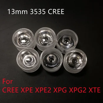 13 мм 3535 CREE XPE XPE2 XPG XPG2 XTE Epiled/Semiled 3535 Светодиодная линза водонепроницаемая 3030 Чип Диод Прозрачная поверхность шарика Интегрированная линза