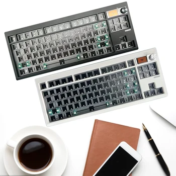 GMK87 Механическая клавиатура Беспроводная клавиатура 87 клавиш Компьютерная клавиатура с горячей заменой Bluetooth/2.4 ГГц/Type-C для Win/Mac