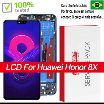  100% протестированный 6,5-дюймовый дисплей для Huawei Honor 8X JSN-L11 JSN-L21 JSN-L22 ЖК-дисплей дигитайзер в сборе Запасные части