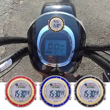 Водонепроницаемые мотоциклетные часы на руле кварцевые часы мини цифровые часы для мотоцикла авто внедорожник мотоциклетные часы