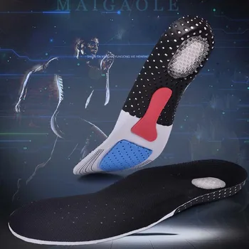 Ортопедические стельки для мужчин и женщин Подушка с эффектом памяти Гелевая стелька Силиконовые подушки для поддержки свода Спортивная обувь Мягкая беговая вставка