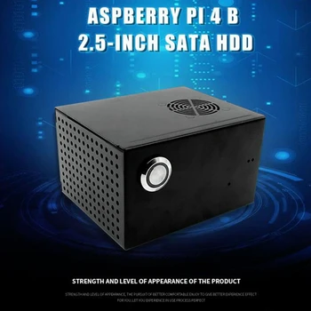 X825-C8 Чехол для Raspberry Pi 4B X825 2,5-дюймовый жесткий диск SATA SSD Плата с охлаждающим вентилятором + кнопка переключения