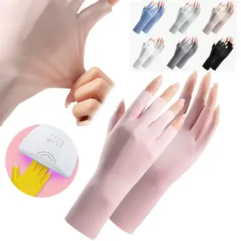 1 пара, солнцезащитные перчатки, перчатки для ногтей, перчатки для защиты от ультрафиолета, для ногтей, гель, УФ-светодиодная лампа, инструмент