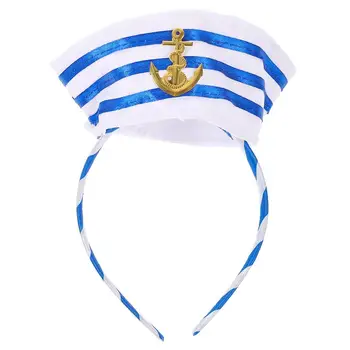 Капитанская шляпа Повязка на голову Яхтенная шляпа Повязка на голову Матросская шляпа Повязка на голову Аксессуар для вечеринки