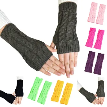 Женские зимние трикотажные перчатки для верховой езды с мобильным телефоном перчатки варежки комбо с карманными зимними аксессуарами