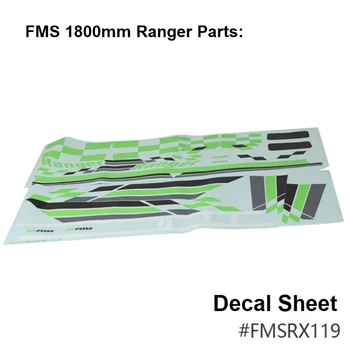 FMS 1800 мм 1,8 м Ranger Decal Sheet Наклейки FMSRX119 RC Самолет Хобби Модель Самолет Avion Запасные части Аксессуары