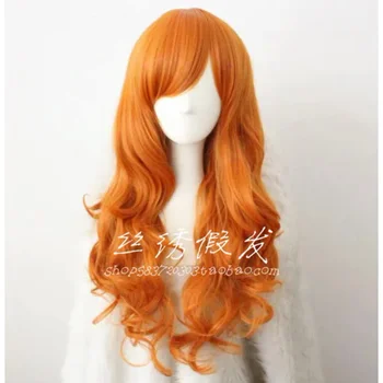 Sailor Women Nami косплей парик длинный оранжевый волнистые волосы косплей для взрослых хэллоуин косплей аксессуары