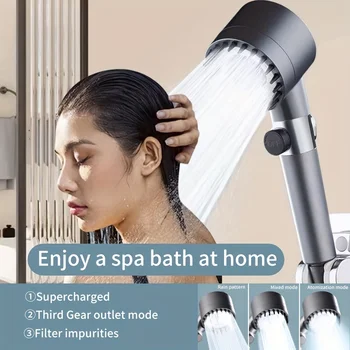 Ручной душ высокого давления, ручной душ с фильтрованной водой, массажный душ для головы, современный душ для ванной комнаты 2023